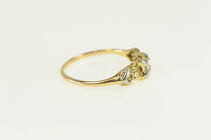 14K 1940's Diamond Engagement Setting Ring Yellow Gold