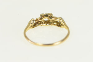 14K 1940's Diamond Engagement Setting Ring Yellow Gold