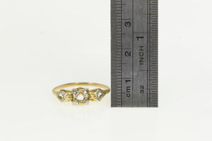 14K 1940's Diamond Engagement Setting Ring Yellow Gold