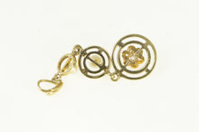 Load image into Gallery viewer, 14K Victorian Pearl Diamond Tiered Circle Pendant Yellow Gold