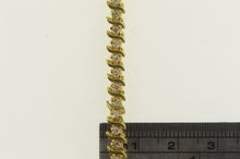 Load image into Gallery viewer, 14K 1.25 Ctw Diamond Wavy Link Tennis Bracelet 5.75&quot; Yellow Gold