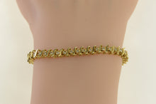 Load image into Gallery viewer, 14K 1.25 Ctw Diamond Wavy Link Tennis Bracelet 5.75&quot; Yellow Gold