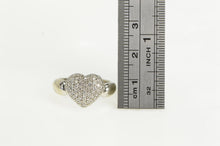 Load image into Gallery viewer, 14K 1.00 Ctw Pave Diamond Heart Domed Ring White Gold