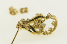 Load image into Gallery viewer, 14K 0.50 Ctw Diamond Enamel Ornate Dangle Earrings Yellow Gold