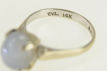 Load image into Gallery viewer, 18K Oval Moonstone Cabochon Vintage Ring White Gold