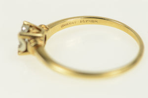 14K 40's Diamond Promise Engagement Ring Yellow Gold