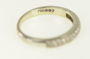 14K Pave Diamond Encrusted Wedding Band Ring White Gold