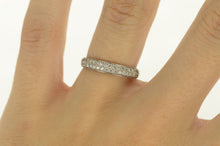 Load image into Gallery viewer, 14K Pave Diamond Encrusted Wedding Band Ring White Gold