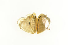 Load image into Gallery viewer, 14K Ruby Sapphire Children Heart Photo Locket Pendant Yellow Gold