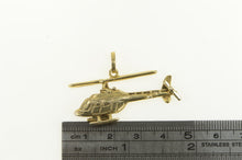 Load image into Gallery viewer, 14K Helicopter Handmade Travel Pilot Charm/Pendant Yellow Gold