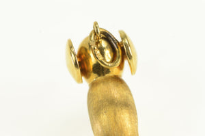 18K 3D Elephant Vintage Animal Memory Charm/Pendant Yellow Gold