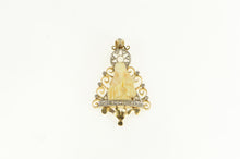 Load image into Gallery viewer, 14K 1850&#39;s Virgin Mary Diamond Antique Pendant Yellow Gold