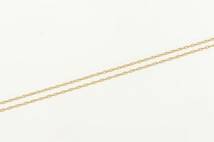 14K 0.5mm Rolling Cable Twist Fancy Chain Necklace 18" Yellow Gold