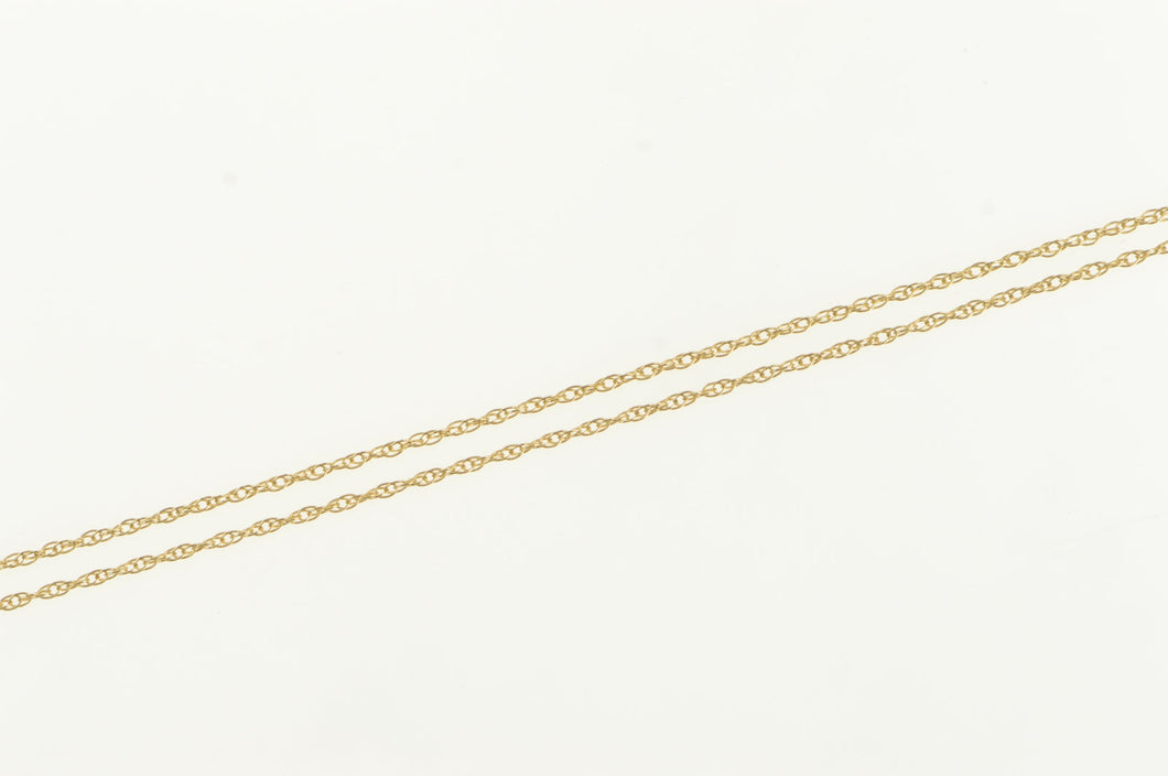 14K 0.5mm Rolling Cable Twist Fancy Chain Necklace 18