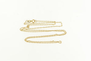 14K 0.5mm Rolling Cable Twist Fancy Chain Necklace 18" Yellow Gold