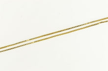 Load image into Gallery viewer, 14K 0.8mm Square Link Classic Box Chain Necklace 19.75&quot; Yellow Gold