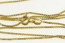 Load image into Gallery viewer, 14K 0.8mm Square Link Classic Box Chain Necklace 19.75&quot; Yellow Gold