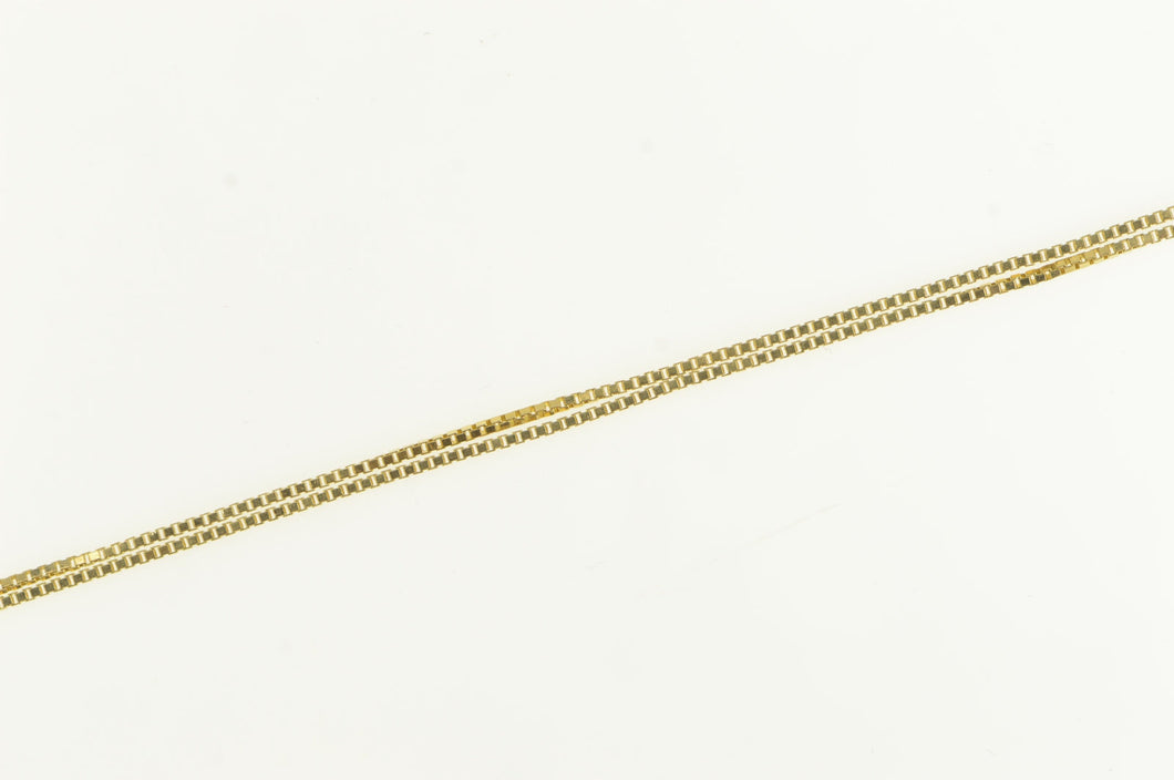 14K 0.7mm Box Link Classic Square Chain Necklace 20.75
