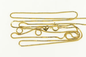 14K 0.7mm Box Link Classic Square Chain Necklace 20.75" Yellow Gold