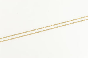 14K 0.6mm Woven Chain Twist Link Vintage Necklace 18.25" Yellow Gold