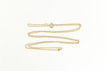 Load image into Gallery viewer, 14K 0.6mm Woven Chain Twist Link Vintage Necklace 18.25&quot; Yellow Gold