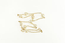Load image into Gallery viewer, 14K 7.3mm Pearl Vintage Classic Chain Necklace 15.75&quot; Yellow Gold