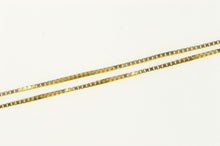 Load image into Gallery viewer, 14K 0.8mm Box Link Classic Square Chain Necklace 16&quot; Yellow Gold
