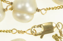 Load image into Gallery viewer, 14K 8.7mm Pearl Vintage Beaded Chain Necklace 18.25&quot; Yellow Gold