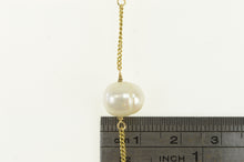 Load image into Gallery viewer, 14K 8.7mm Pearl Vintage Beaded Chain Necklace 18.25&quot; Yellow Gold