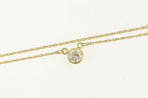 14K Round CZ Vintage Cable Fancy Chain Necklace 18" Yellow Gold