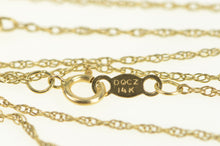 Load image into Gallery viewer, 14K Round CZ Vintage Cable Fancy Chain Necklace 18&quot; Yellow Gold