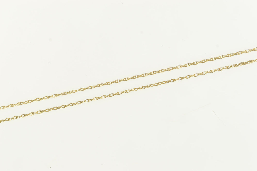 14K 0.6mm Rolling Woven Twist Link Chain Necklace 18