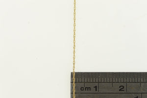 14K 0.6mm Rolling Woven Twist Link Chain Necklace 18" Yellow Gold