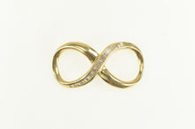 Load image into Gallery viewer, 14K Baguette Diamond Infinity Symbol Slide Pendant Yellow Gold