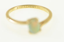 Load image into Gallery viewer, 14K Oval Natural Opal Vintage Bypass Ring Yellow Gold
