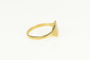 14K Diamond Squared Monogram Signet Ring Yellow Gold