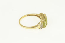 Load image into Gallery viewer, 14K Faceted Peridot Diamond Statement Ring Yellow Gold