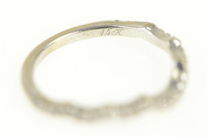 14K Neil Lane Diamond Curve Wedding Band Ring White Gold