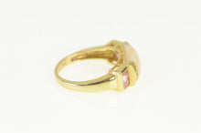 Load image into Gallery viewer, 14K Baguette Pink CZ Mother of Pearl Ring Yellow Gold