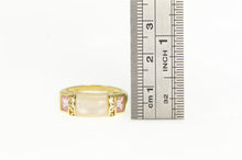 Load image into Gallery viewer, 14K Baguette Pink CZ Mother of Pearl Ring Yellow Gold