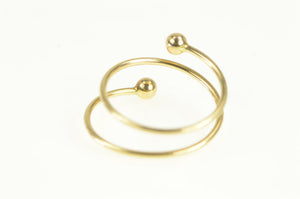 14K Ball Design Spiral Wrap Twist Vintage Ring Yellow Gold