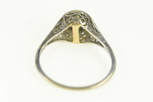 Load image into Gallery viewer, 14K Art Deco Filigree Diamond Promise Ring White Gold