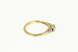 14K 1940's Diamond Classic Promise Ring Yellow Gold
