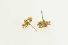 Load image into Gallery viewer, 14K 1960&#39;s Diamond Pearl Twist Spiral Stud Earrings Yellow Gold