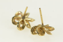 Load image into Gallery viewer, 14K 1960&#39;s Diamond Pearl Twist Spiral Stud Earrings Yellow Gold
