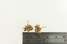 Load image into Gallery viewer, 14K 1960&#39;s Diamond Pearl Twist Spiral Stud Earrings Yellow Gold