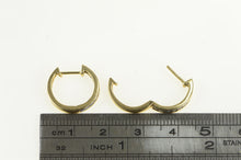 Load image into Gallery viewer, 14K 14.6mm Vintage Sapphire Hoop Earrings Yellow Gold