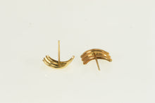 Load image into Gallery viewer, 14K Retro Curved Vintage Statement Stud Earrings Yellow Gold