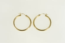 Load image into Gallery viewer, 14K 30mm Vintage Classic Fashion Hoop Earrings Yellow Gold