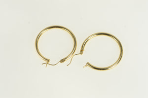 14K 30mm Vintage Classic Fashion Hoop Earrings Yellow Gold